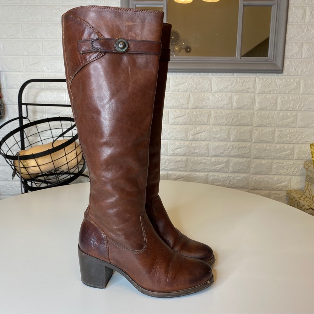 FRYE Malorie Button Tall Over the knee boots sz 6